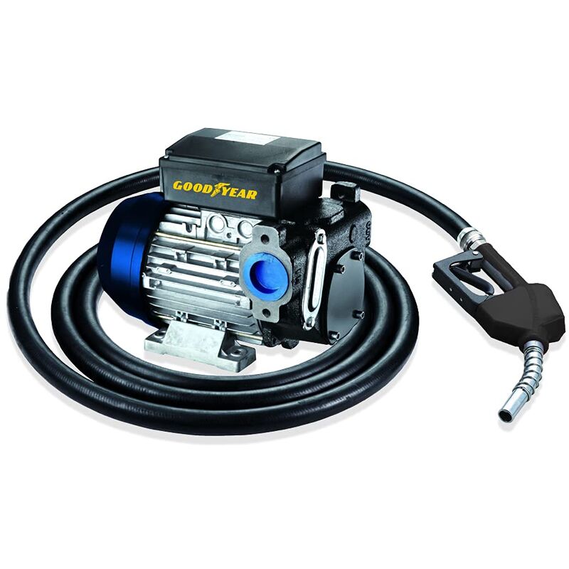 

Bomba trasvase gasoil autoaspirante 230V + pistola con giro 360º. Potencia 350W con caudal maximo 60 l/m GOODYEAR