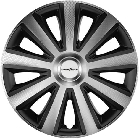 Goodyear Radzierblende Memphis Carbon 38 cm (16 Zoll) schwarz silber 4 Stück Radzierblenden