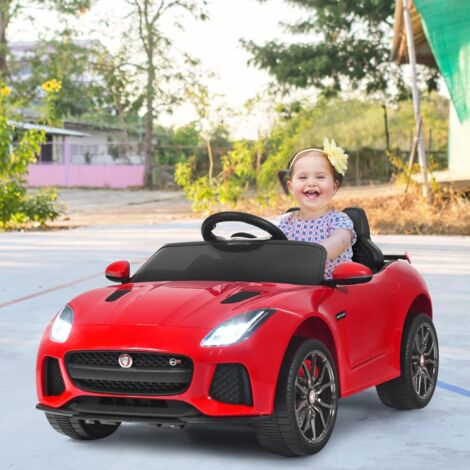 GOPLUS 12 V Macchina Elettrica per Bambini con 2 Motori, Telecomando, Musica e Luce, Caricatore MP3, Avvio con 1 Pulsante, Velocità Variabile 3-5KM/ora, Caricatore, Portata di 25 kg (Rosso)