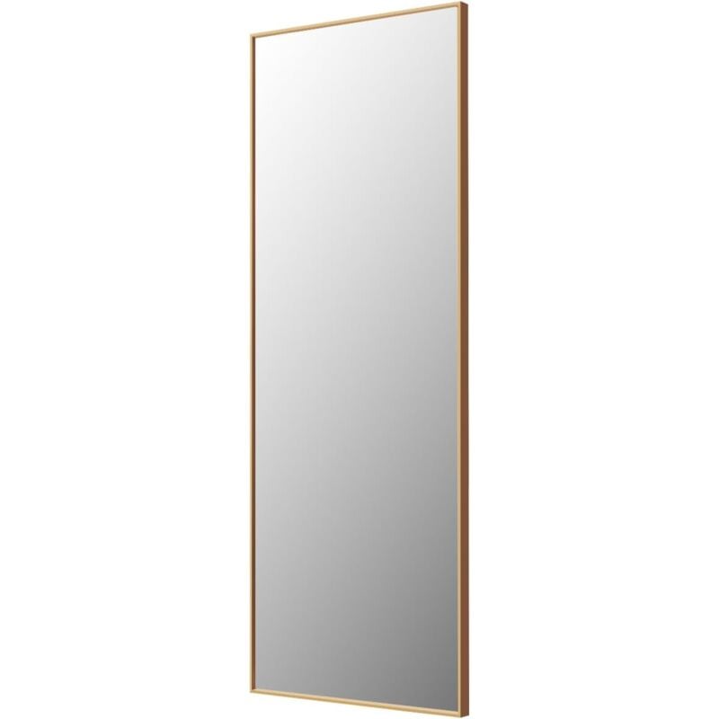 Goplus - 150 x 56 cm Miroir Pleine Longueur, Miroir sur Pied avec Cadre en Aluminium, Verre Antidéflagrant, Miroir Rectangulaire pour Chambre Salon