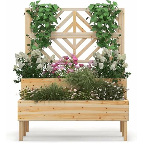 Lot de 2 jardinières surélevées XXL XL avec couvercle - Serre pour semis et  herbes - Jardinière à plantes - Jardinière à légumes - Pot de fleurs -  Jardinière à tomates (2 x 79 cm) : : Jardin