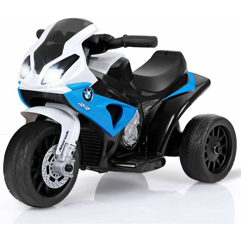 Goplus - 6V Moto Electrique pour Enfants,Moto Police Enfants avec 3 Roues Equitation,Effets musicaux et Lumineux,Moto Vehicule, Jouet Ideal pour Les