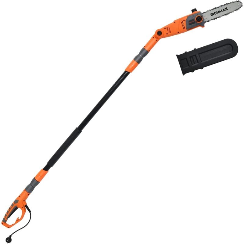 Goplus - 750W Elagueuse sur Perche Telescopique Electrique,Scie d'Elagage,Perche Telescopique 212-286 cm,Vitesse 10,8 m/s avec Tete Pivotante, Tete