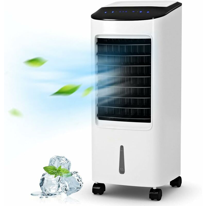 Goplus - Rafraîchisseur d'air 4 en 1 7L 486m³/h 60W Blanc