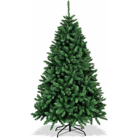 GOPLUS Albero di Natale Pieghevole Automatico in PVC,Facile da Montare con Struttura con Cerniere e Base di Metallo, Ideale per Casa Ufficio Negozi Hotel, Verde (275cm)