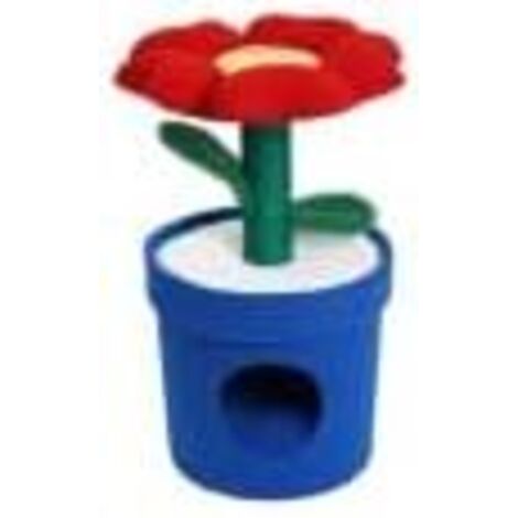 GOPLUS Arbre à Chat d'Intérieur, Tour pour Chatons avec Perchoir Rembourré en Forme de Fleur, Griffoir, Niche avec Coussin, Feuilles Pliables, Centre d’Activité pour Animaux de Compagnie (Rouge)