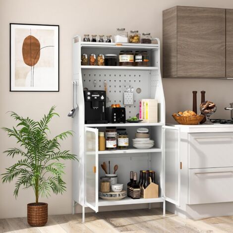 2 Cesti Sospesi In Metallo Per Sottolavello - Organizer Per Cucina, Bagno, Ufficio (Bianco) - Foto 4