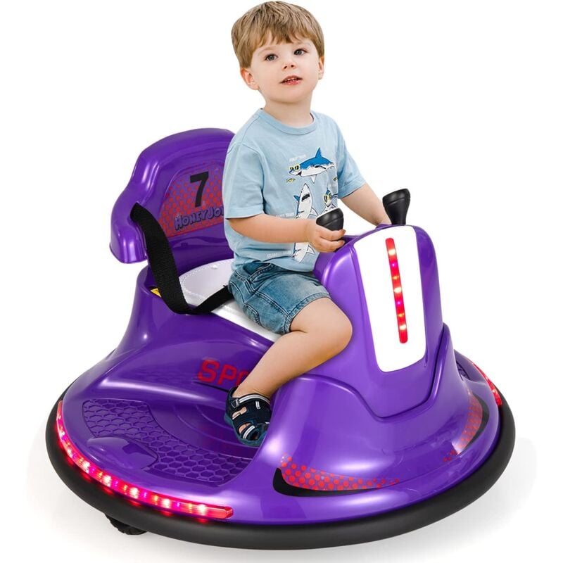 Goplus - Auto Tamponneuse pour Enfants et Tout-Petits, Véhicule électrique 6 v avec Télécommande, Rotation à 360 Degrés, Lumières led, 2 Modes de