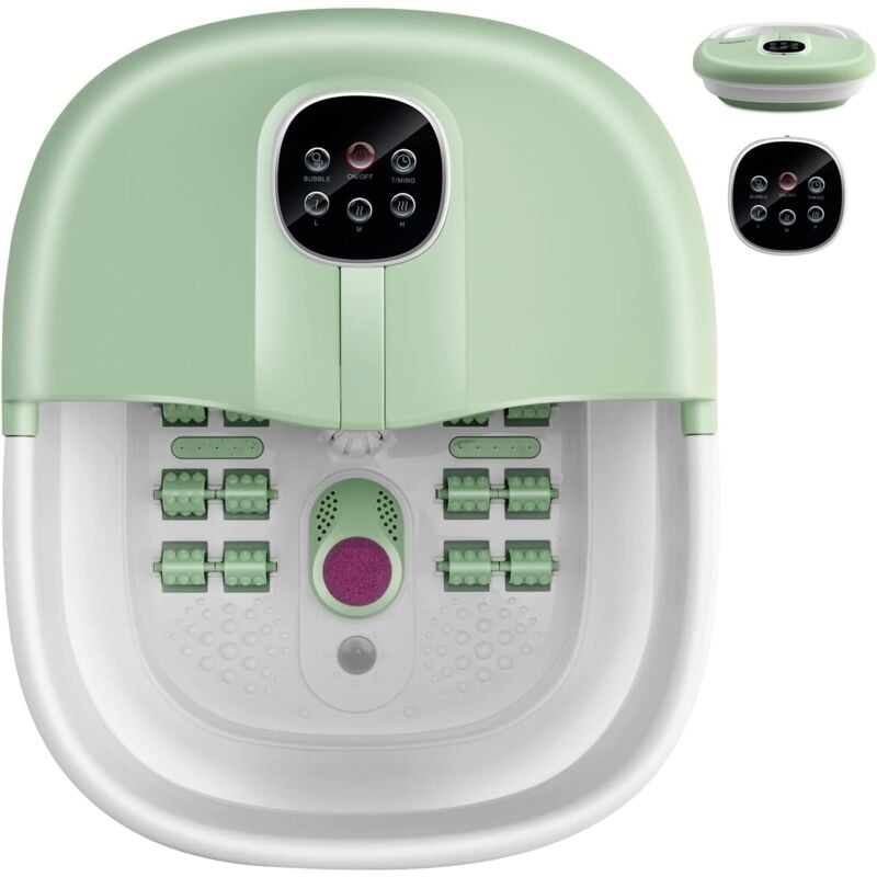 Goplus - Bain de Pieds avec 16 Rouleaux de Massage, Masseur Spa de Pieds avec Chauffage, Temperature Reglable & Telecommande, Minuterie 20 a 60 Min,
