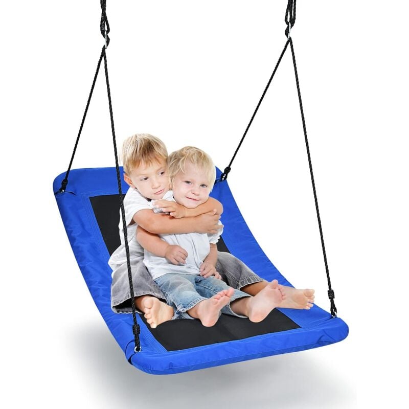 Balancoire Nid d'Oiseau pour Enfants,Balancoire d'arbre Incurvee avec Corde Reglable, Chaise Suspendue Incurvee avec,Charge Max 300 kg,pour