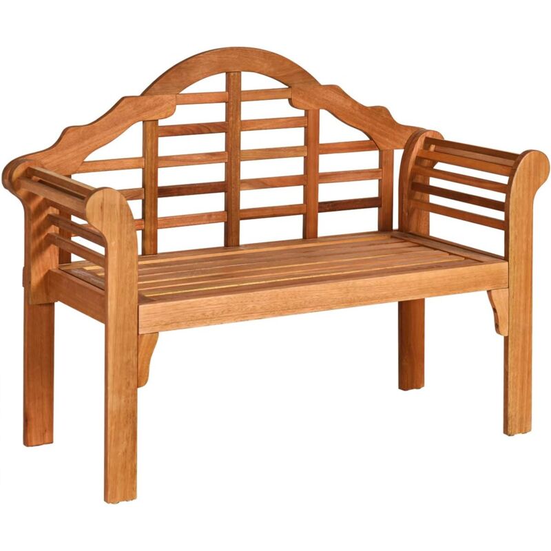 Goplus - Banc de Jardin Pliable en Bois d'Acacia, avec Dossier Incliné et Accoudoirs, Capacité de Charge 360KG, 123X54X96 cm