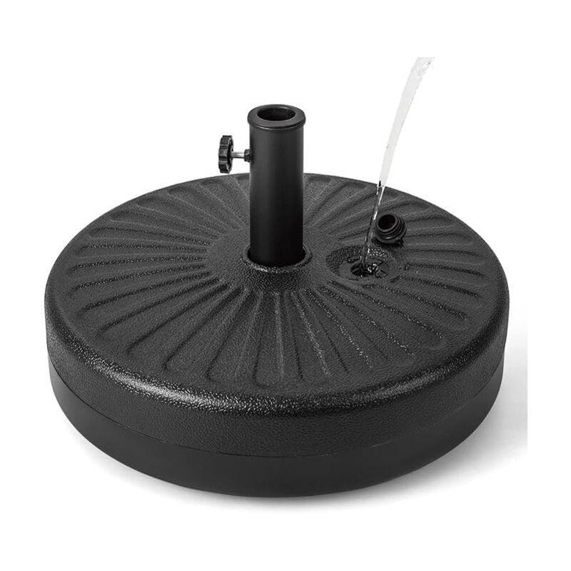Base de parasol remplissable d'eau et de sable, support de poteau de parasol de 50 cm pour table ronde - Goplus