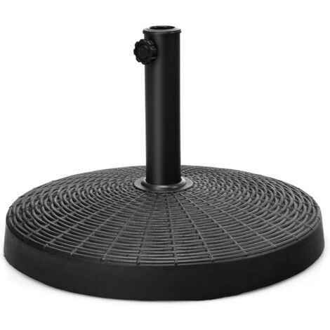 GOPLUS Base Rotonda Pesante per Ombrellone da Mercato, Supporto per Tutte le Condizioni Meteorologiche, Supporto Esterno per Pali di Ombrellone da 38 mm e 48 mm, Perfetto per Terrazza, Prato, Giardino