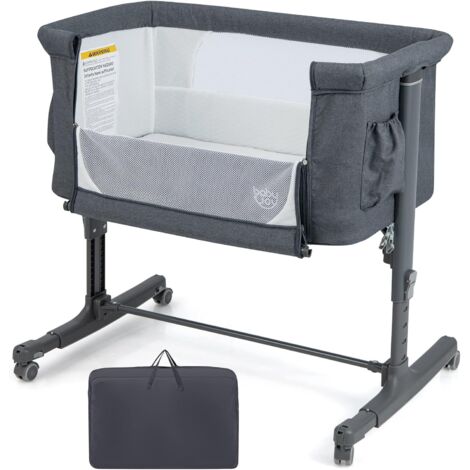 Baignoire Pliable Bébé 4 En 1 GOPLUS – Avec Table à Langer, Panier De Rangement, Roues – Capacité 35 Kg, 0-12 Mois