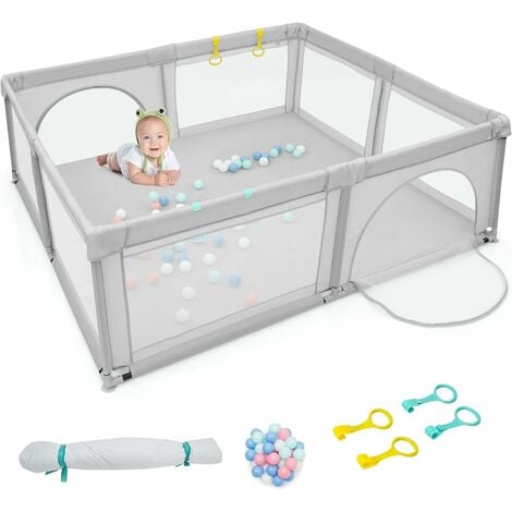 GERCHAM Box Bambini Con Materassino, 90x90cm Recinto Bambini Con Tappeto Neonato - Foto 7