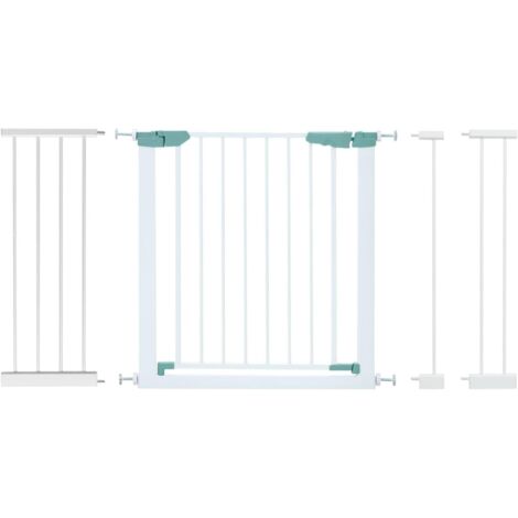GOPLUS Cancelletto di Sicurezza per Bambini, Cancelletto per Scale con Doppia Serratura e Chiusura Automatica, Cancelletto di Sicurezza Senza Foratura per Apertura 80-132cm