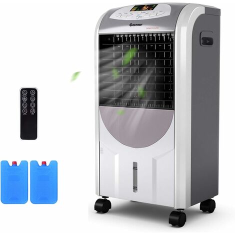 Goplus – Climatiseur mobile avec chauffage et purification d'air – Réservoir 7L – 3 modes et 3 vitesses – Minuterie 8H – Télécommande incluse