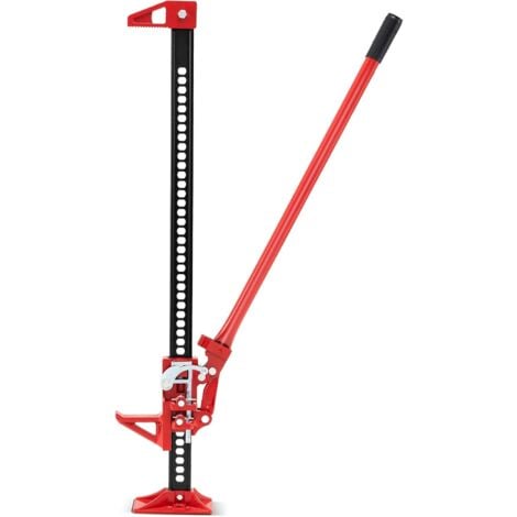 GOPLUS Cric da Fattoria, Cric Fuoristrada da 112 cm, Capacità di Sollevamento di 3000 kg, Cric Universale Pesante per Trattori, Camion, UTV, Bumper, Rosso