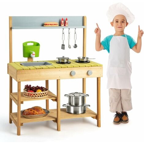 Set ustensile de cuisine dinette pour enfants en Inox - 6 accessoires de  cuisine