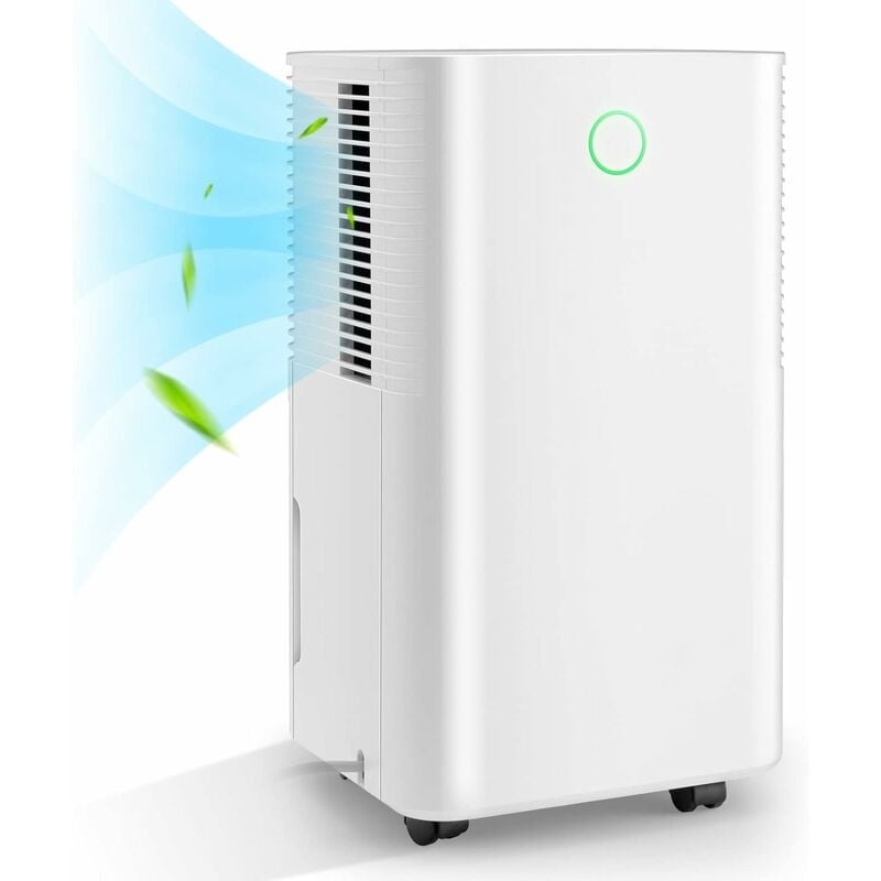 Goplus - Déshumidificateur électrique 15L/Jour, 3 Modes, Minuterie 24H & 2 Vitesses du Vent, Réservoir d'Eau 2L & Drainage Automatique ou Manuelle,