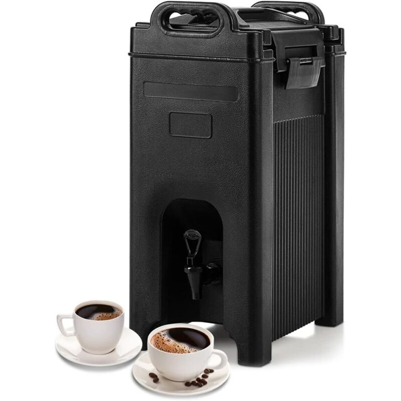 Distributeur de Boissons 20 l Isolé Thermique en lldpe, Portable avec Boîtier à Double Paroi, Noir - Goplus