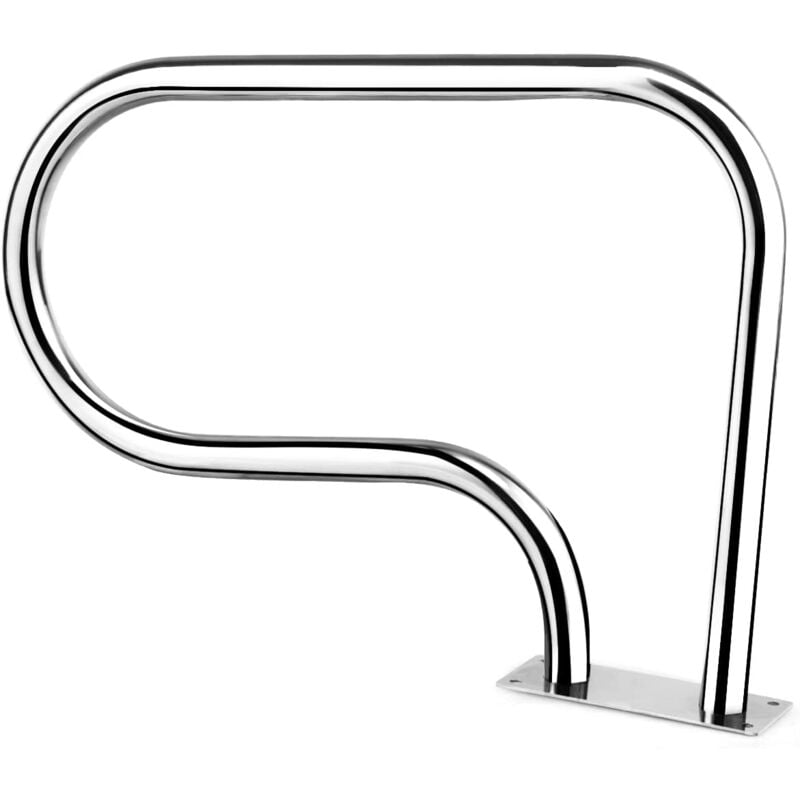 Goplus - Echelle de Piscine 81x57 cm, Main Courante en Acier Inoxydable 304, avec Plaque Charge 200kg, Accessoires Complets,Intérieur & Extérieur,