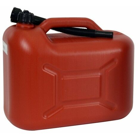 Goplus – Jerrican plastique 20L avec bec verseur – Norme UN 3H1/Y/150/08 – Pour transport matières dangereuses – Couleur rouge/noir