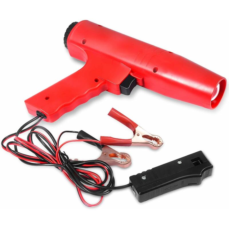 Lampe Stroboscopique Allumage 12V Lampe au Xénon Rempla?able Vitesse Maximale 8000R/Min Capteur Inductif Rouge pour Moto Auto/Voiture - Goplus