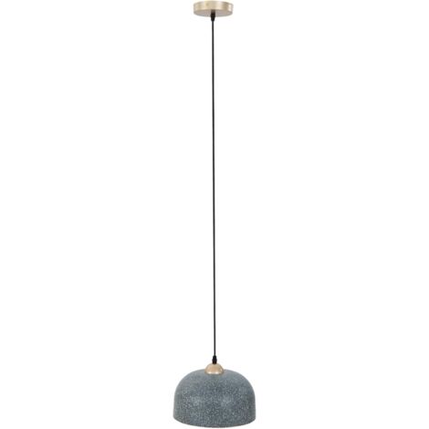 GOPLUS Lampe Suspendue avec Abat-jour, Lustre Plafonnier avec Corde de Suspension Réglable, Douille E27, Suspension Luminaire Moderne, pour Cuisine, Salle à Manger, Chambre, Salon, Gris