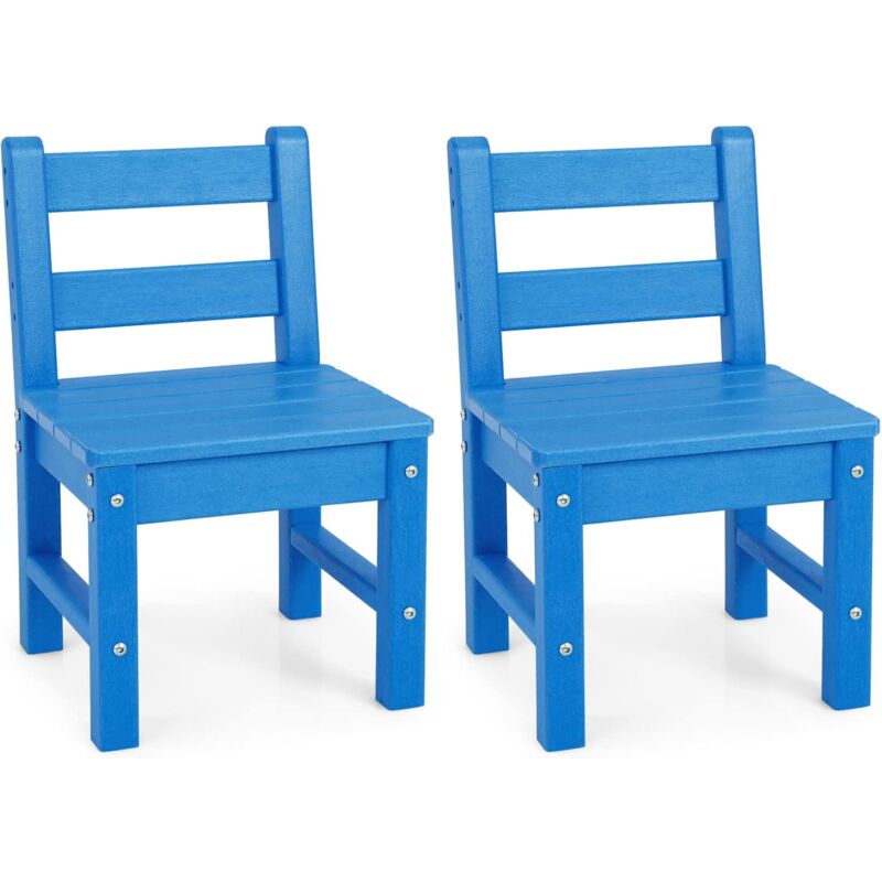 Lot de 2 Chaises pour Enfants, Chaises d'école pour Tout-Petits avec Dossier Ergonomique et Structure Robuste, Chaises d'Apprentissage pour