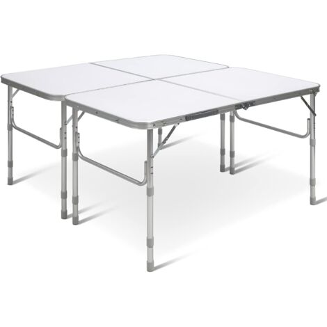 BAYASUN Table Pliante Type Valise 4 Personnes Aluminium Camping