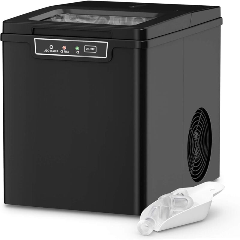 Goplus - Machine a Glacons 12KG en 24H avec Reservoir d'Eau 1,85L,9 Glacons en 8 Min, Machine a Glace avecIndicateurs Automatiques, Panneau de