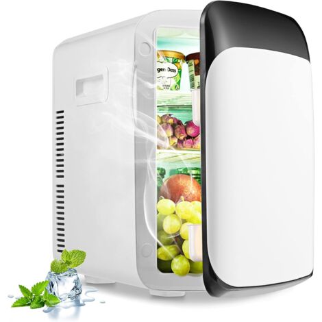 GOPLUS Mini Frigo, Refroidisseur et Réchauffeur Thermoélectrique, Réfrigérateur Portable avec Régulateur de Température-550℃,Affichage de Température,Convient à Chambre,Voiture,38x33x27CM Blanc