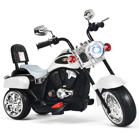 Goplus – Moto électrique pour enfants 3 roues – Vitesse 2,5-3 km/h – Charge max 30 kg – Dimensions 91 x 48 x 64 cm – Roues antidérapantes - 5-3km