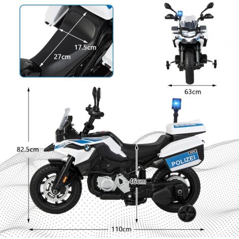 GOPLUS Moto Elettrica per Bambini con Luci e Musica, Moto Elettrica con Ruote Laterali Rimovibili, Motocross per Bambini con Scatola di Archiviazione per Bambini dai 3 agli 8 Anni