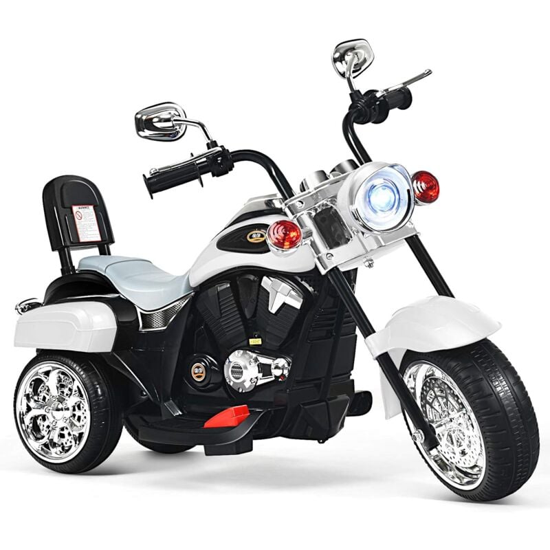 Goplus - Moto Electrique pour Enfants, Vehicule Electrique 6 v a 3 Roues avec Vitesse 2,5-3km/h,Charge 30 kg, Scooter pour Garcons et Filles a partir