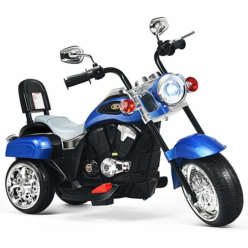 Goplus - Moto Electrique pour Enfants, Vehicule Electrique 6 v a 3 Roues avec Vitesse 2,5-3km/h,Charge 30 kg, Scooter pour Garcons et Filles a partir