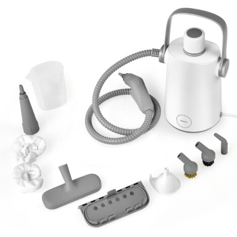 Goplus – Nettoyeur vapeur à main 1000W – Pression 3 bars – Réservoir 300 ml – 10 accessoires – Câble 3 m pour nettoyage en profondeur - EAU 300 ML