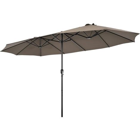 GOPLUS Ombrellone da Giardino, con Doppio Tettuccio, 470 x 280 x 245 cm