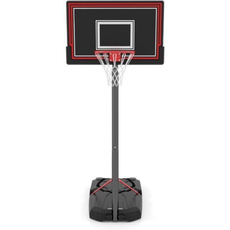 GOPLUS Panier de Basket Intérieur Extérieur, Hauteur Réglable 230-305cm, Panier de Basket avec Panneau Arrière Incassable, Base Remplissable, Roues Intégrés, pour Enfants, Adolescents, Adultes