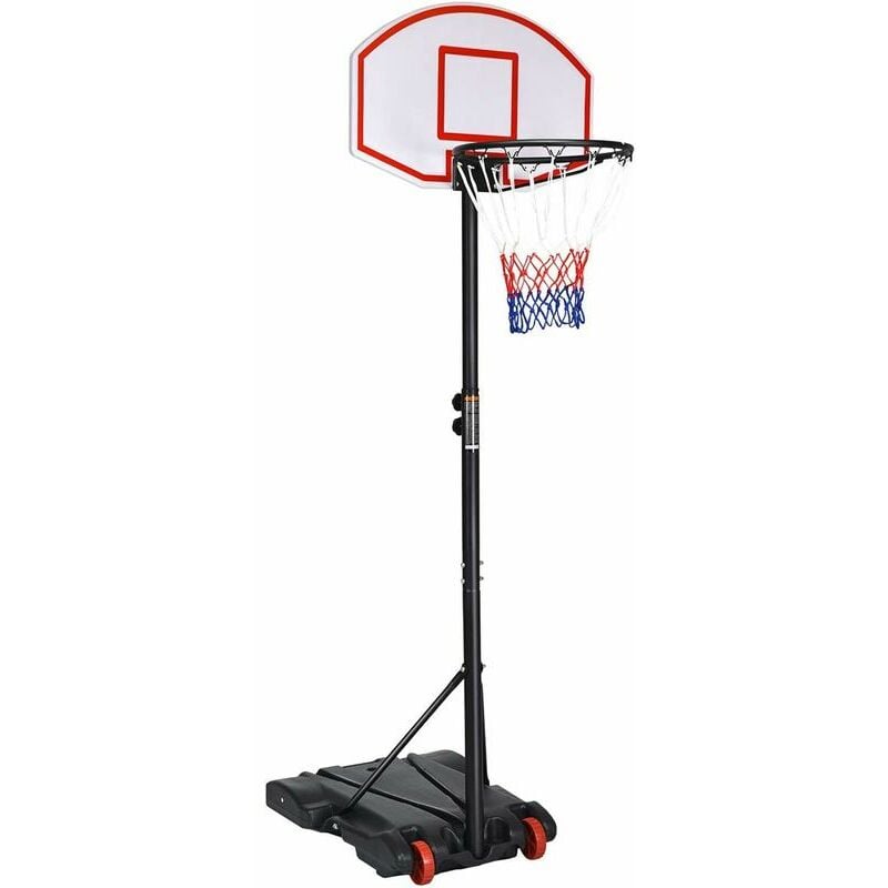 Goplus - Panier de Basket Reglable en Hauteur de 179cm a 200 cm Noir Panier de Basket Ball pour Enfants et Adultes