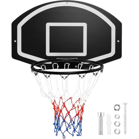 GOPLUS Panier de Basketball Mural avec Panneau de 72cm et Jante 43cm, Pour Intérieur et Extérieur, pour Enfants, Adultes