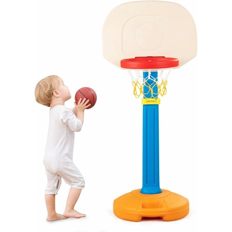 Goplus - Panier de Basketball Portable pour Enfant, Mini Basket-Ball Reglable en Hauteur 120-160 cm, Convient a l'Interieur ou l'Exterieur, pour