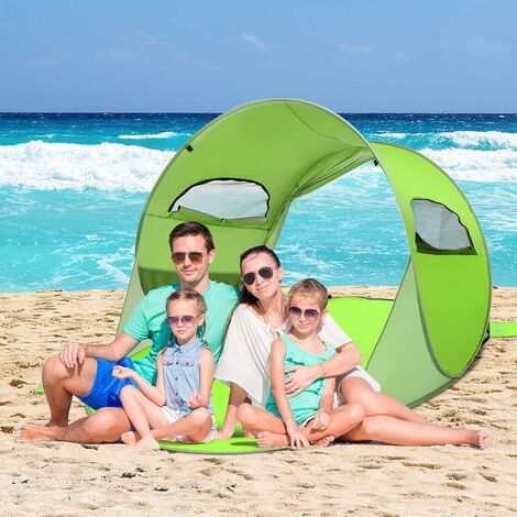 Strandzelt Strandmuschel Pop Up Strand Zelt Windschutz Sonnenschutz Sichtschutz 
