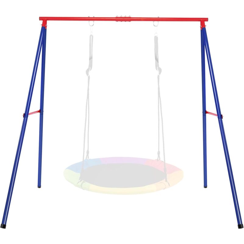 Goplus - Portique de Balancoire Robuste en Forme de a, Cadre Support de Nid d'Oiseaux avec 3 Crochets, pour la Plupart des Balancoires,Portique avec