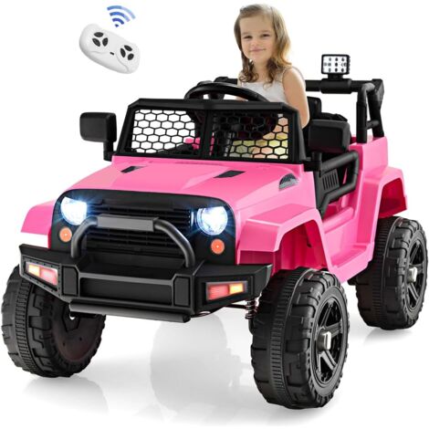 Goplus – Quad électrique enfant 12V avec télécommande 2,4G – Vitesse 2,5-4,5 km/h – Charge 30 kg – Klaxon et musique – Couleur rose - 30KG-Klaxon