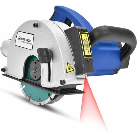 GOPLUS Rainureuse Murale Electrique avec Guide de Laser, 1700W 4000RPM Noir Bleu Rainureuse Murale avec une Protection contre Surcharge