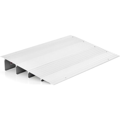 GOPLUS Rampa per Soglia Porta, Rampa d'Ingresso, Robusta Atruttura in Alluminio, Superficie Antiscivolo, Portata 317 kg, per Sedie a Rotelle (M)