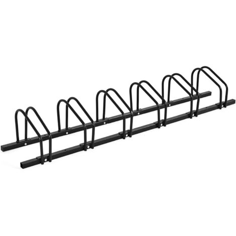 GOPLUS Râtelier Familial pour Vélo, Support de Vélo avec 4 Places de Rangement pour Parc et Magasins, Porte-Vélos Idéal pour VTT, Noir
