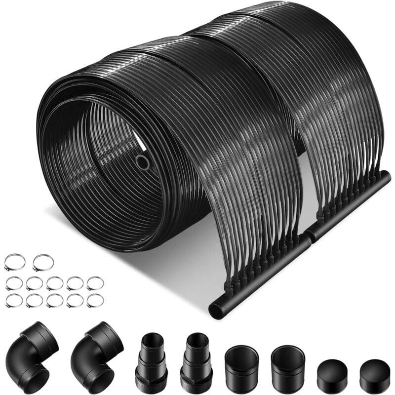 Goplus - Réchauffeur Solaire pour Piscine en pe, 2 Panneaux de Chauffage Solaire de 600 x 75 cm, Respectueux de l'Environnement, Chauffe-Piscine